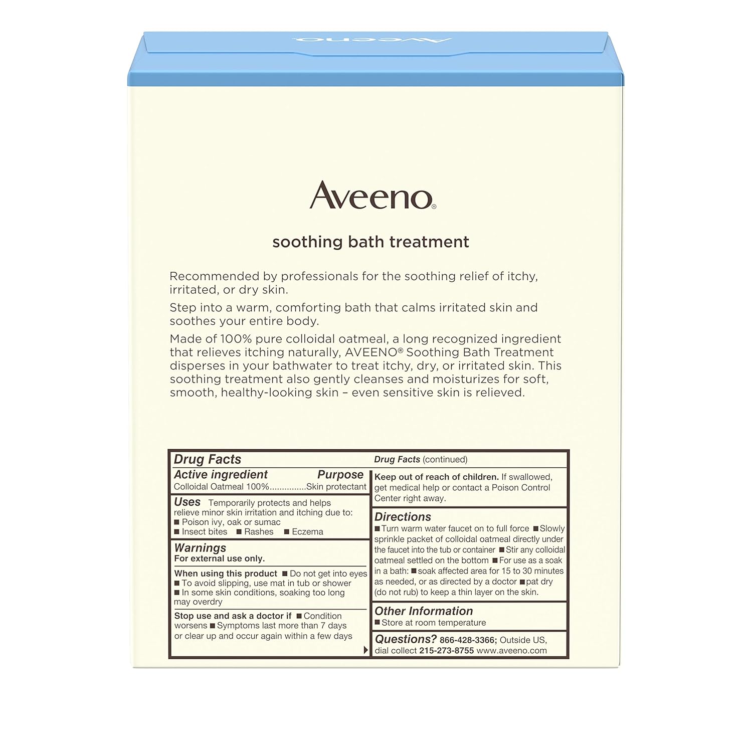 Buy now Aveeno Soothing Oatmeal Bath Treatment 8 ct, 3pk at indiglob india