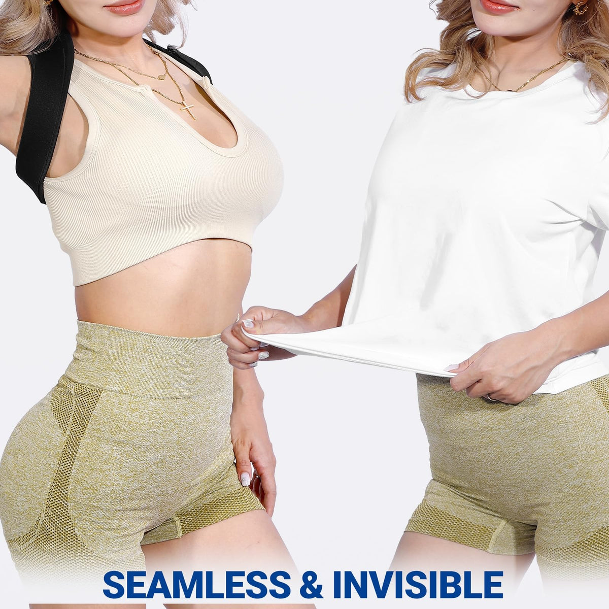 Posture Corrector for Women & Men, Adjustable Upper Back Brace Straightener
