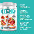 Xtend EAA + BCAA Powder with Zero Sugar, 10g EAAs, 40 Servings