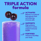 Emergen-C Immune+ Triple Action Immune Support Powder, Elderberry, 18 ct