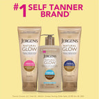 Jergens Natural Glow Hydra Gel Moisturizer, Hyaluronic Acid Tanning Lotion, Hydrating Tanning Gel, Fragrance-Free Self Tanner, 8.3 Fl Oz
