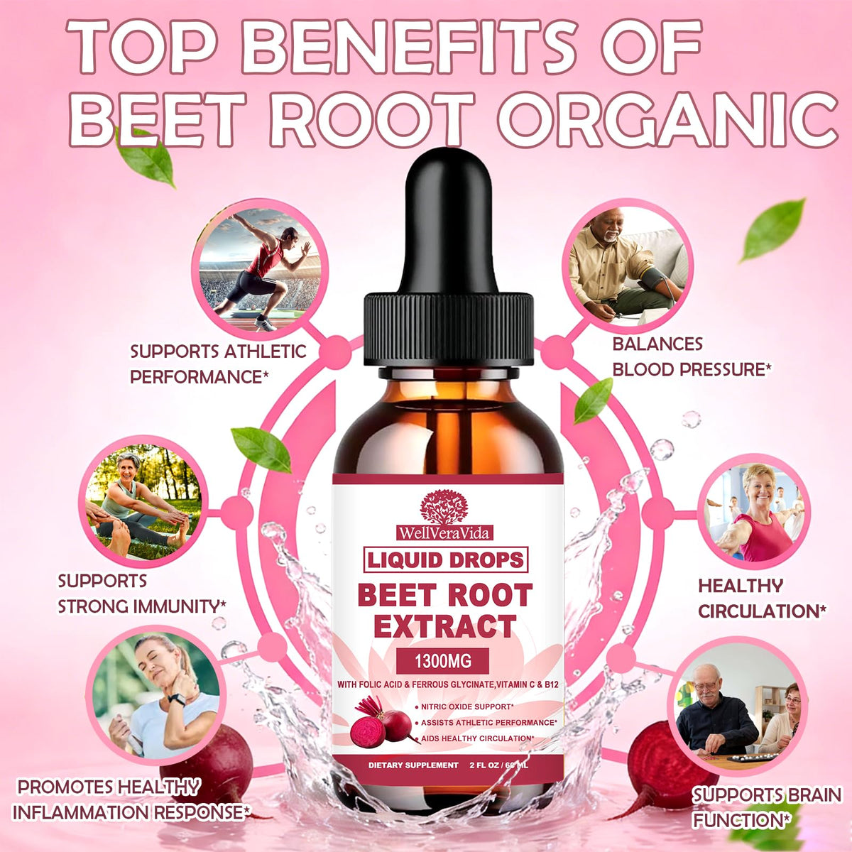 Beet Root Supplement Liquid Drops, Beet Root Capsules & Powder Alternative