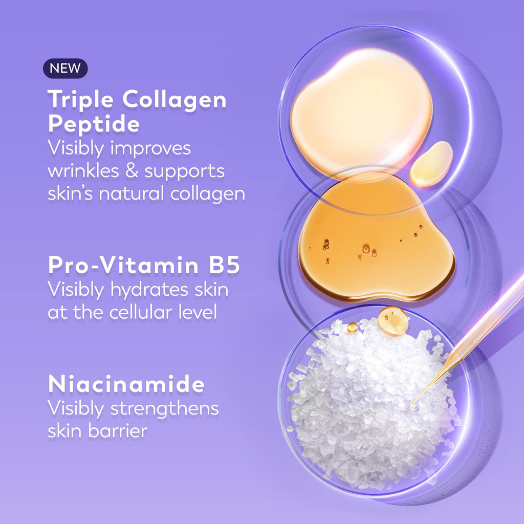 Olay Night Cream for Face, Anti-Aging Face Moisturizer for Women - Fragrance-Free Skin Care, Anti-Wrinkle, Exfoliate, Smooths Texture - Triple Collagen Cream, Niacinamide, Pro-Vitamin B5, 1.7Oz