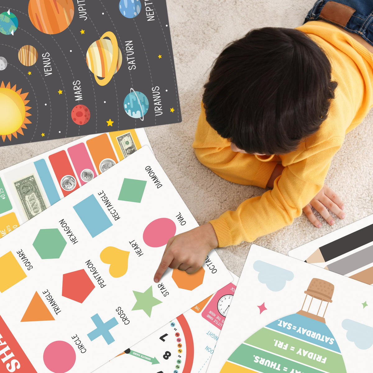 Fun Educational Posters for Toddlers - Set of 16 for Classroom & Homeschool