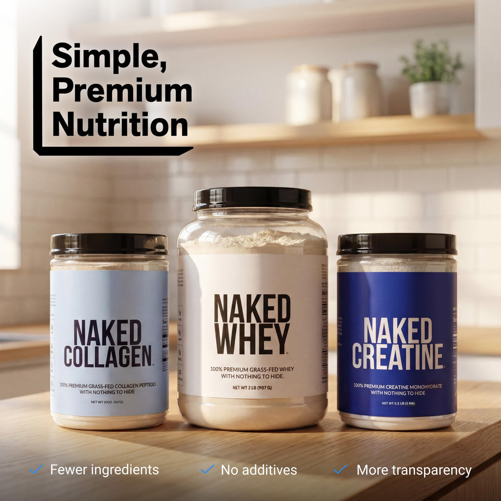 Naked 3LB Non-GMO Egg White Protein Supplement Powder, Unflavored, No Additives, Paleo, Dairy Free, Gluten Free, Soy Free – 25g Protein, 44 Servings, 3 pounds