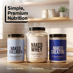 Naked 3LB Non-GMO Egg White Protein Supplement Powder, Unflavored, No Additives, Paleo, Dairy Free, Gluten Free, Soy Free – 25g Protein, 44 Servings, 3 pounds