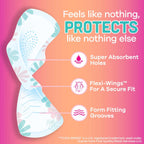 Buy now Always Radiant Teen Pads, Size 1, Regular, with Wings, Unscented, 14 Count at indiglob india