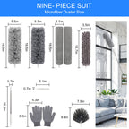 Duster with Extension Pole for Cleaning Ceiling Fans, High Ceilings, in Addition, Dusters for Cleaning Can Also Be Used for Low Places Cleaning, Such As Cabinets, Sofas, and Other Small Spaces.