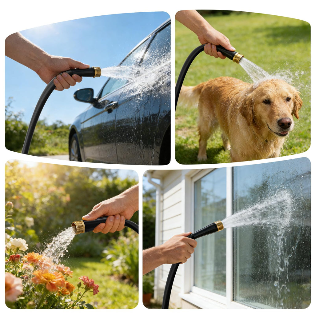 Garden Hose 50FT, Non-Expanding Water Hose Ultra Lightweight