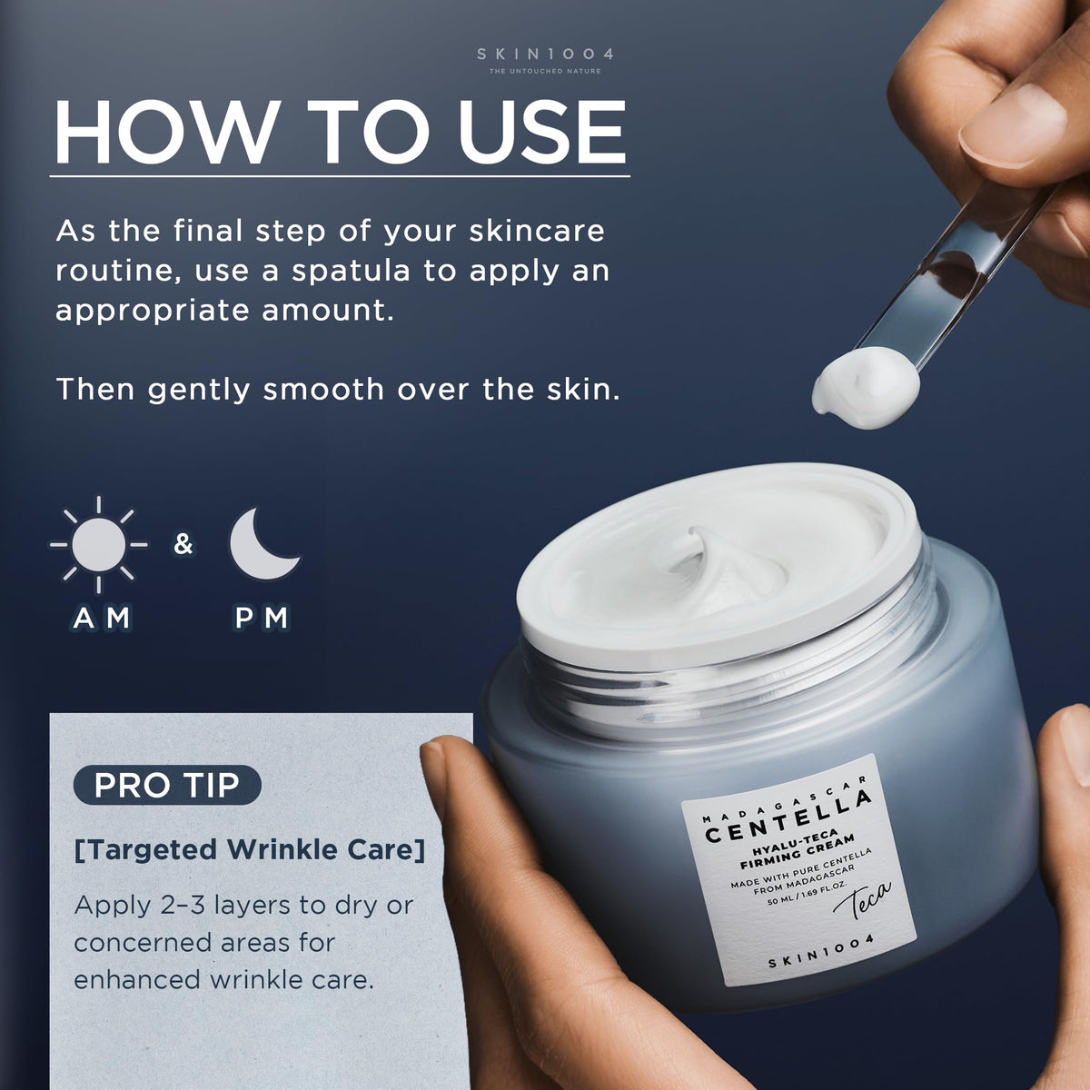 SKIN1004 Hyalu TECA Firming Cream, Face Moisturizer for Dewy, Plump Skin, Night Cream for Deep Hydration & Elasticity, Ceramide & Centella for Skin Barrier Support, Korean Skin Care, 1.01 fl.oz / 50ml
