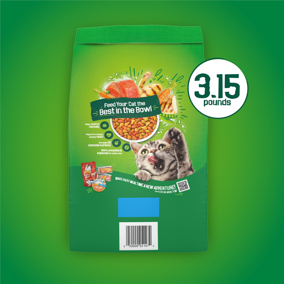 Friskies Purina Indoor Dry Cat Food, Indoor Delights - (4) 3.15 lb. Bags