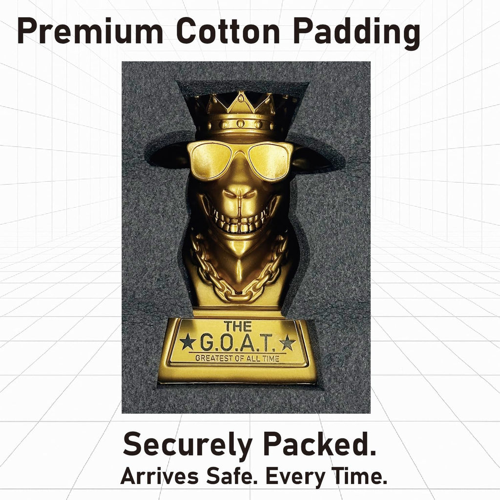 Goat Trophy Winner Award – 7 Inch Funny Greatest of All Time Trophy for Fantasy Football Champion, Office MVP, Employee Recognition, Retirement Gift for Men, Boss, Coworker & Friends