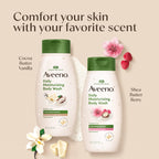 Aveeno Daily Moisturizing Body Wash, Shea Butter Berry, 18 fl. oz | Shea Butter Berry Scent, Soothing Prebiotic Oat, Long-Lasting Hydration for Sensitive Skin, Hypoallergenic, Paraben-Free