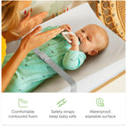 Buy now Munchkin Secure Grip Baby Diaper Changing Pad for Dresser, Waterproof and Wipeable, Contoured, Standard Size (14.75" x 31"), White at indiglob india