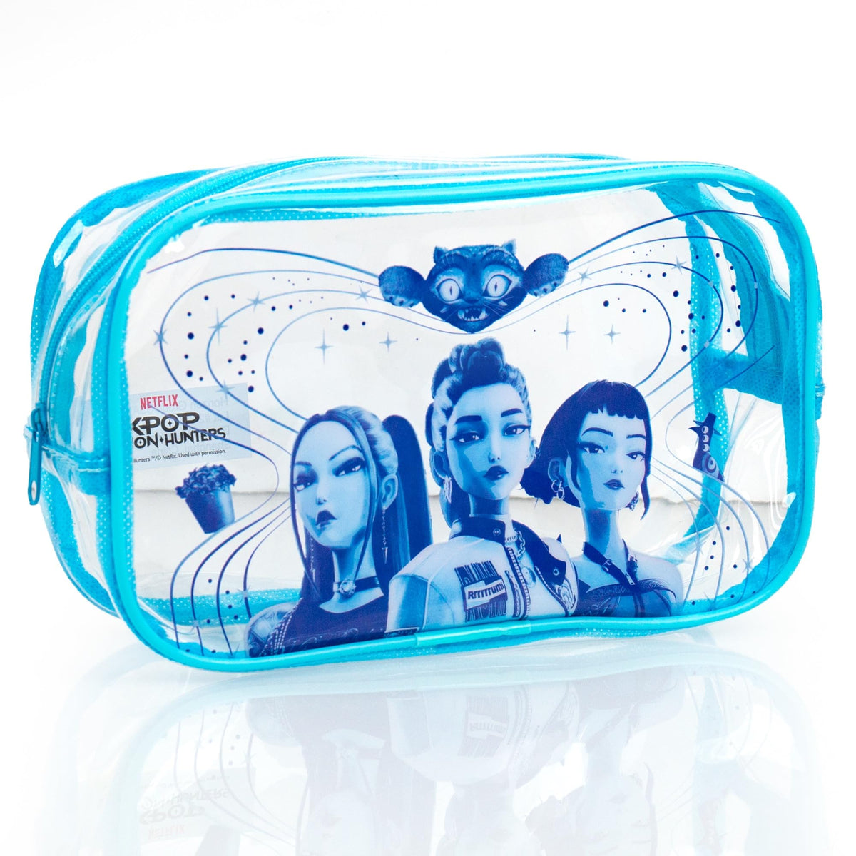 Kpop Demon Hunters™ Pencil Pouch – Huntr/x Edition, Durable PVC Pouch with Zipper, Spacious & Travel-Friendly, Official K Pop Demon Hunters Merch for K-Pop Fans, Students, Teen