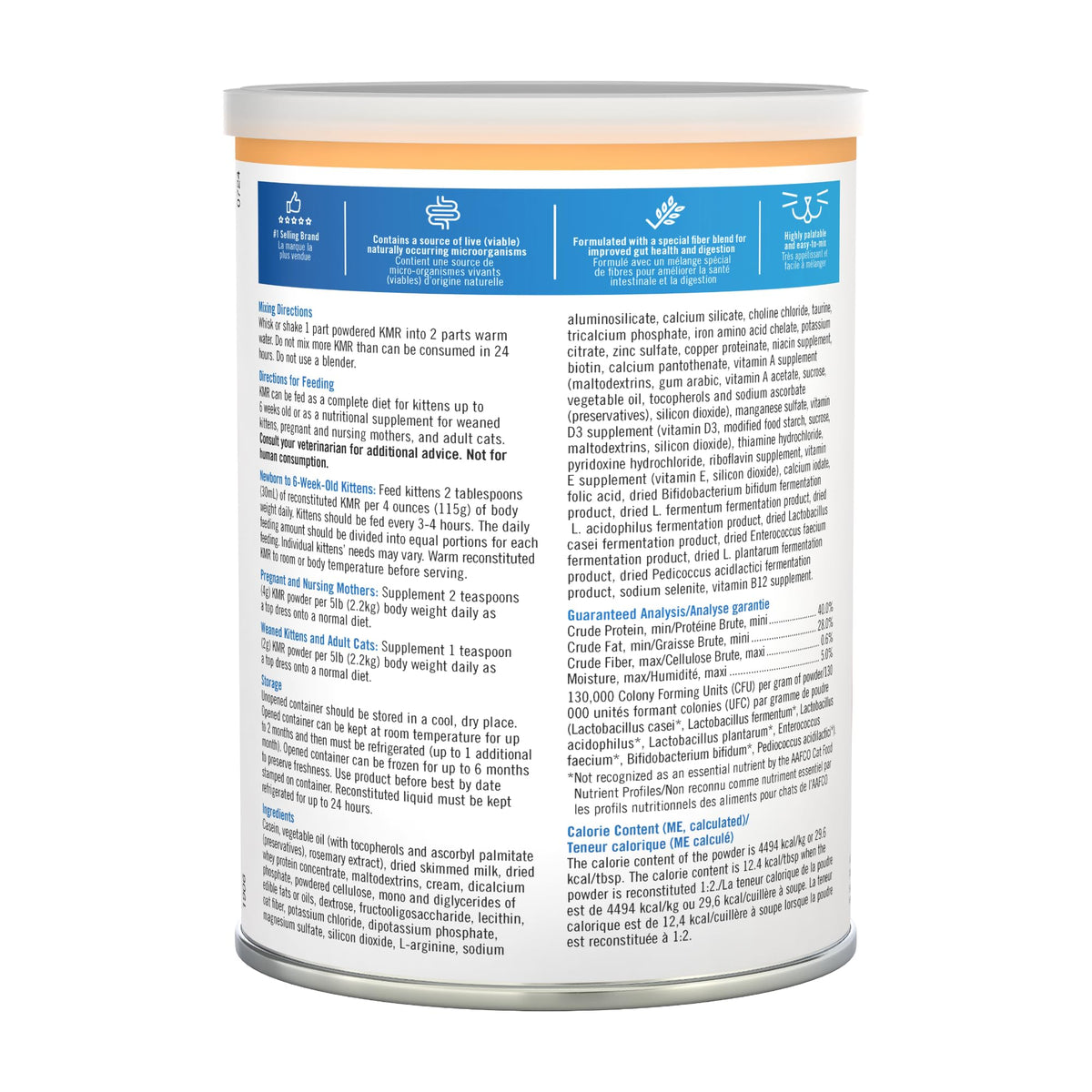 Pet-Ag KMR Kitten Milk Replacer Powder - 12 oz - Powdered Kitten Formula with Prebiotics, Probiotics & Vitamins for Kittens Newborn to Six Weeks Old - Easy to Digest