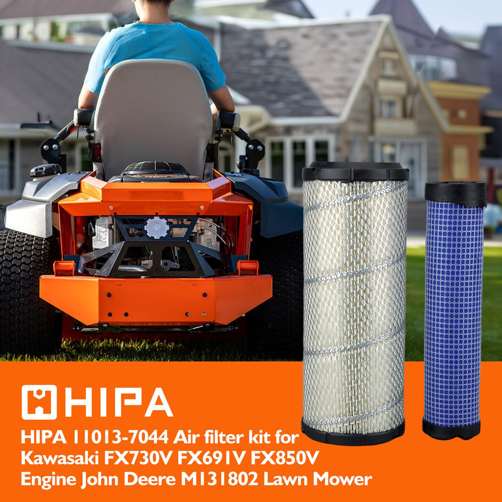 Hipa Inner Outer Air Filter for Kawasaki 11013-7044 FX850V FX730V FX801V