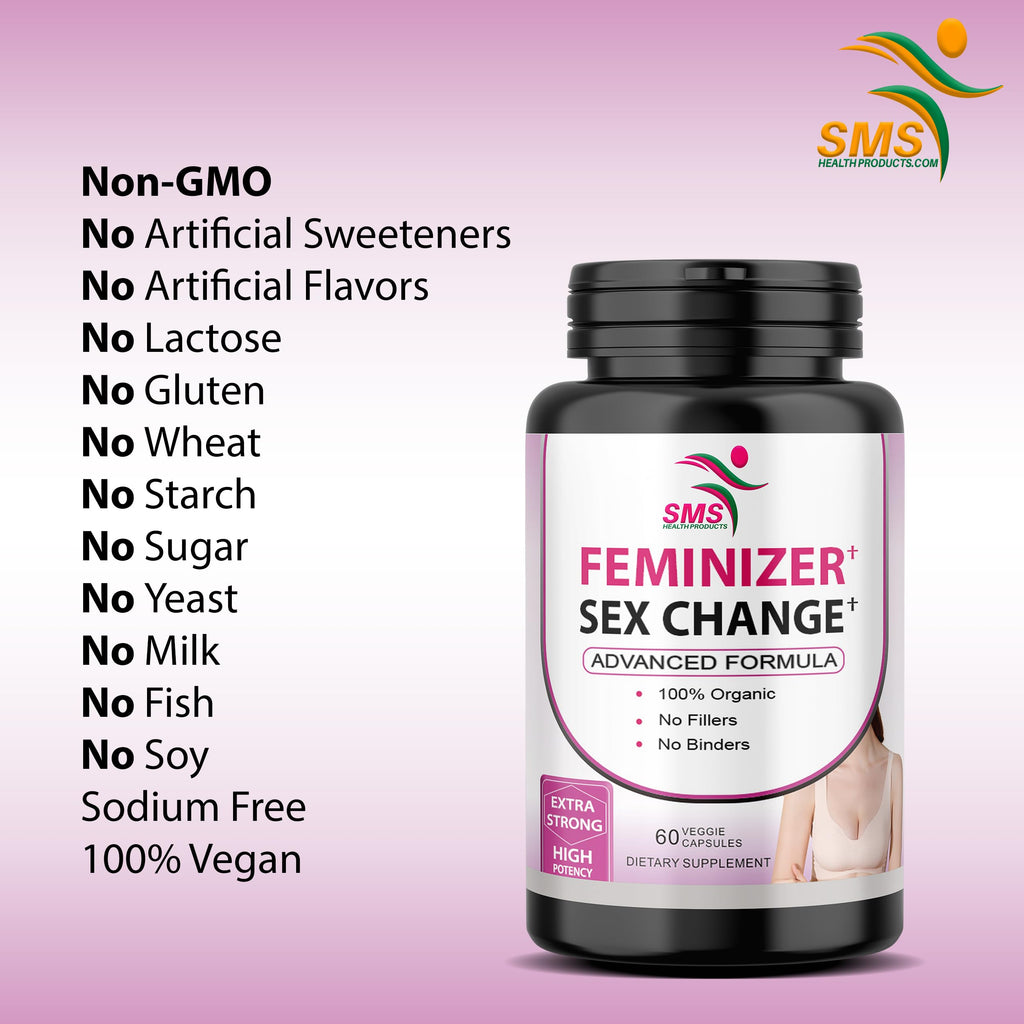 Feminizer Sex Change Capsules Pueraria Mirifica Potent Estrogen Hormone Complex for Trans Women - Breasts Booty Hair Skin Nails - Transgender Ladyboy Queer LGBT - No Fillers