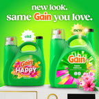 Gain Liquid Laundry Detergent, With Odor Defense, Happy Hibiscus Scent, Laundry Soap For HE Washing Machines, 132 fl oz, 100 Loads (Packaging May Vary)