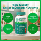 SmartyPants Organic Prenatal Vitamins for Women, Multivitamin Gummies: Biotin, Methylfolate, Omega 3 (ALA), Vitamin D3, C, Vitamin B12, B6, A, K2 & Zinc, Choline, Vegetarian, 120 Count (30 Day Supply)