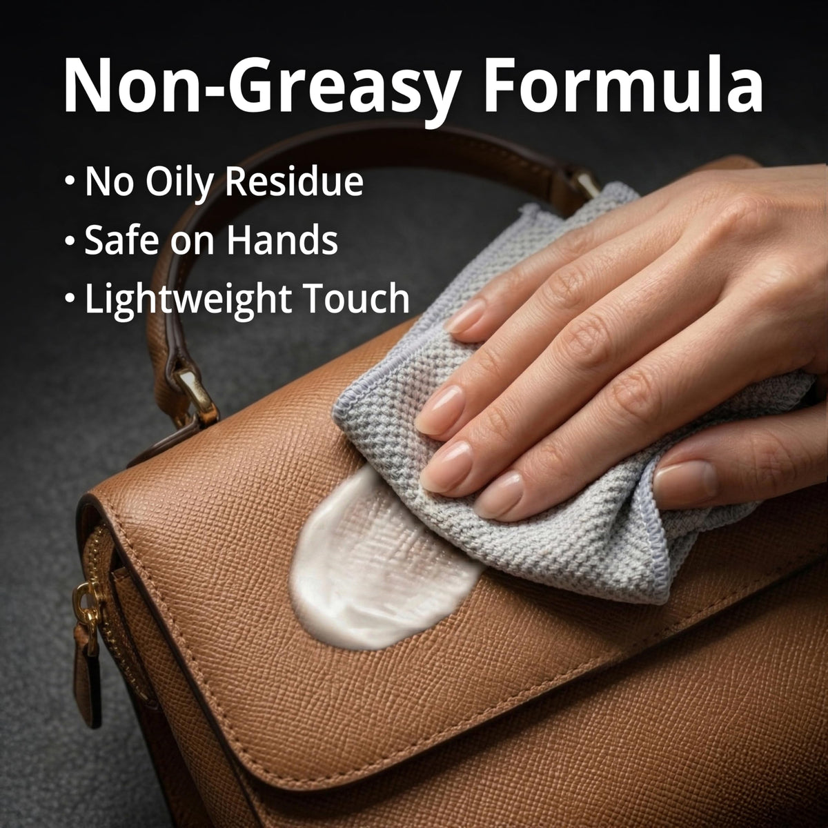 Leather Hero 2-in-1 Purse Cleaner & Conditioner – Leather Cream for Handbags, Designer Bags, Faux & Saffiano Leather – Non-Greasy, Won’t Darken, Safe for Purses, Jackets & More