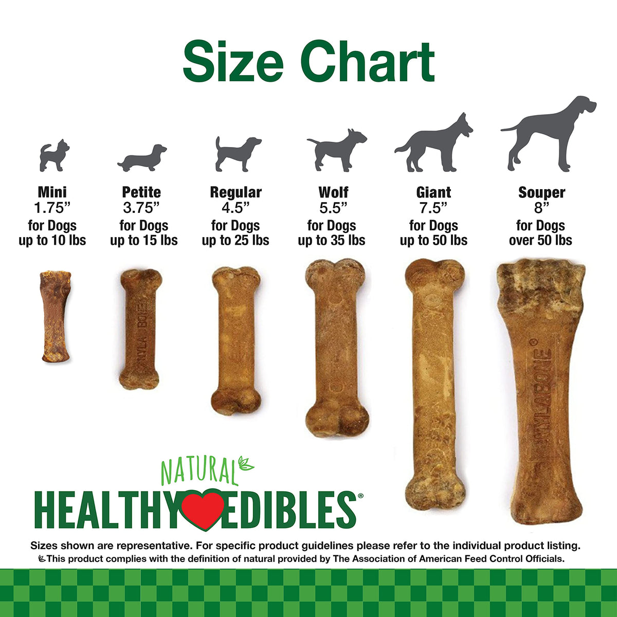 Nylabone Healthy Edibles Dog Treats Variety Pack, Small, 3 Count