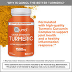 Qunol Turmeric Curcumin 1500mg, Ultra High Absorption Supplement, 90 Count | #1 Doctor Recommended form of Turmeric Curcumin, Extra Strength Capsule for Joint Support and a Healthy Inflammation Response