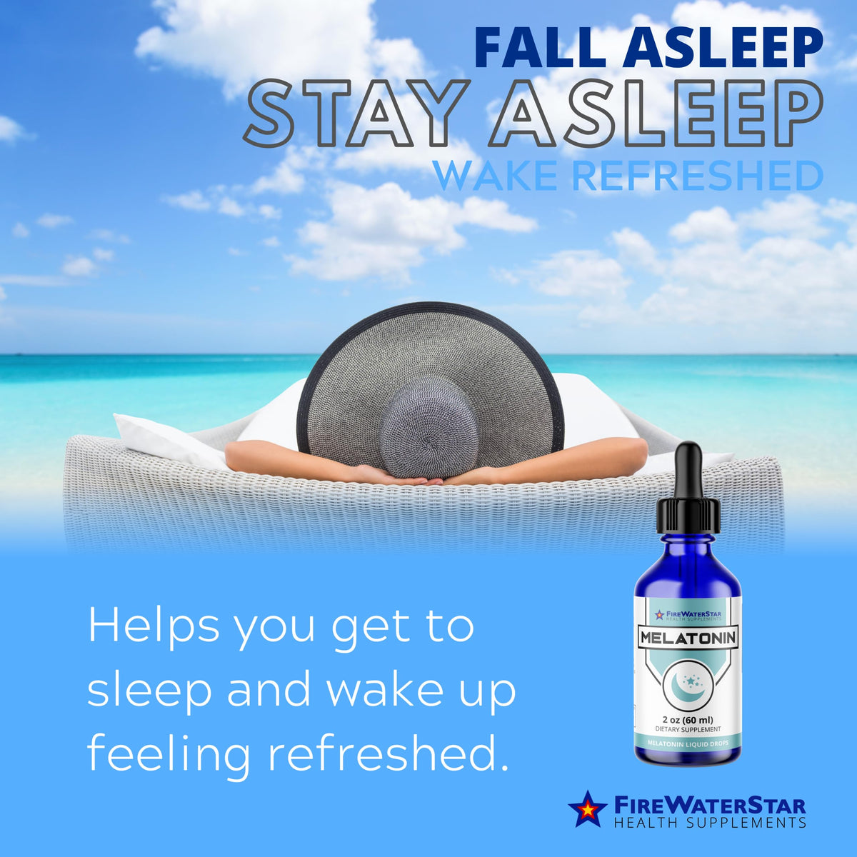 FWS Liquid Melatonin Drops for Adults and Kids - 99% Pure Bioactive Melatonin - Organic, Non-GMO, Vegan - Minimal Ingredients - Easy Adjustable Dosing - Helps to Promote Restful Sleep - 2oz