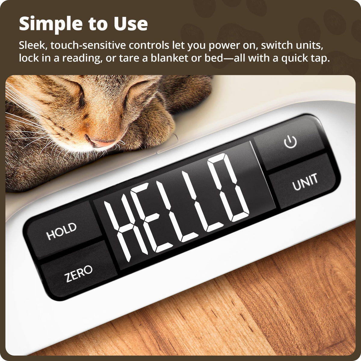 Greater Goods Wiggle-Proof Digital Pet Scale for Cats, Dogs & Small Animals