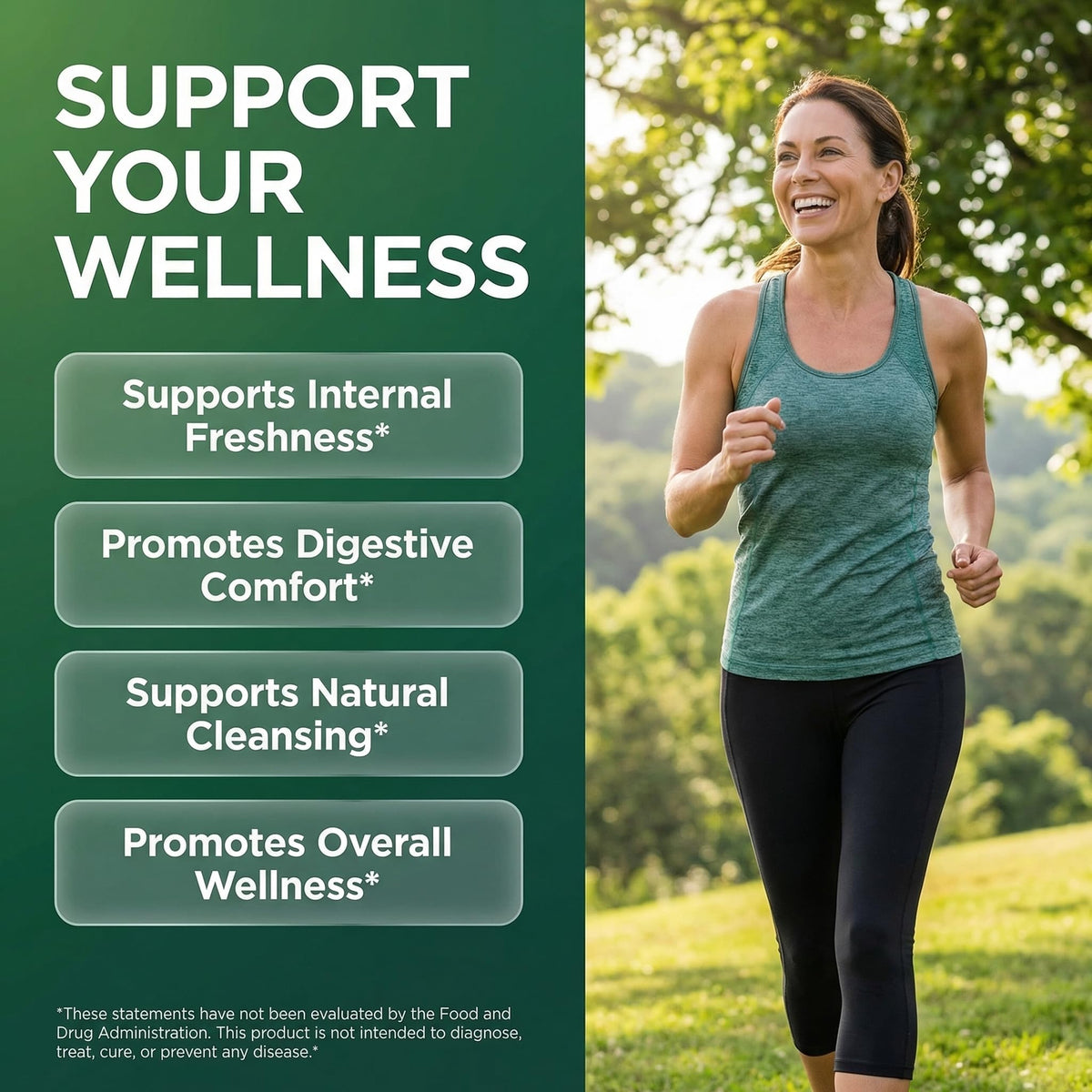 Clean Nutra Chlorophyll Capsules + Peppermint Slippery Elm Spirulina Chlorella Fenugreek Ashwagandha Sea Moss Supplement – Ph Balance for Women Detox Internal Deodorant Supplement + Prebiotics 60 Ct