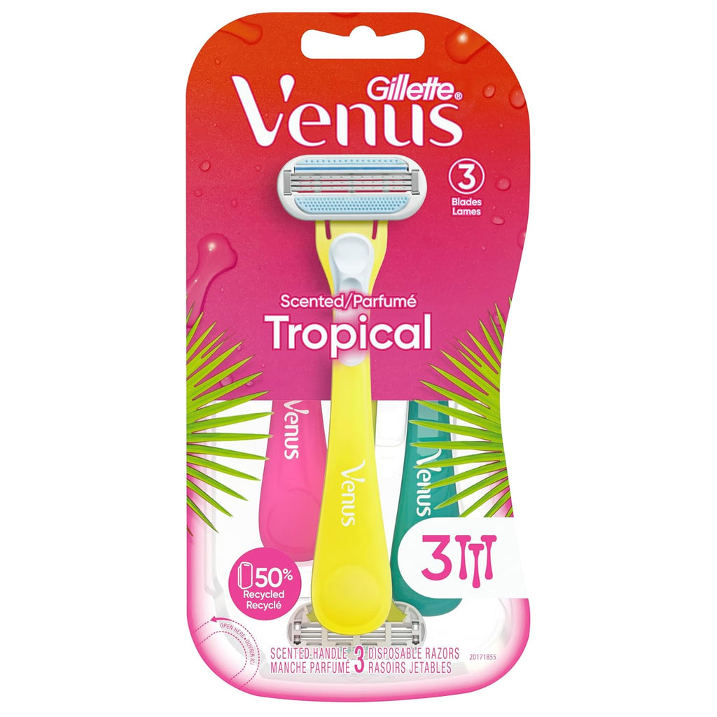 Buy now Gillette Venus Tropical Women's Disposable Razor, 3 Count at indiglob india