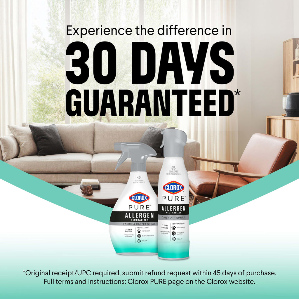 Buy now Clorox PURE Allergen Neutralizer Fabric and Carpet Spray, Clean Breeze, 26 Fluid Ounces at indiglob india