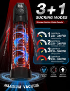 Electric Red Light Vacuum Penis Pump Enlarge Training Upgraded 72 LEDs