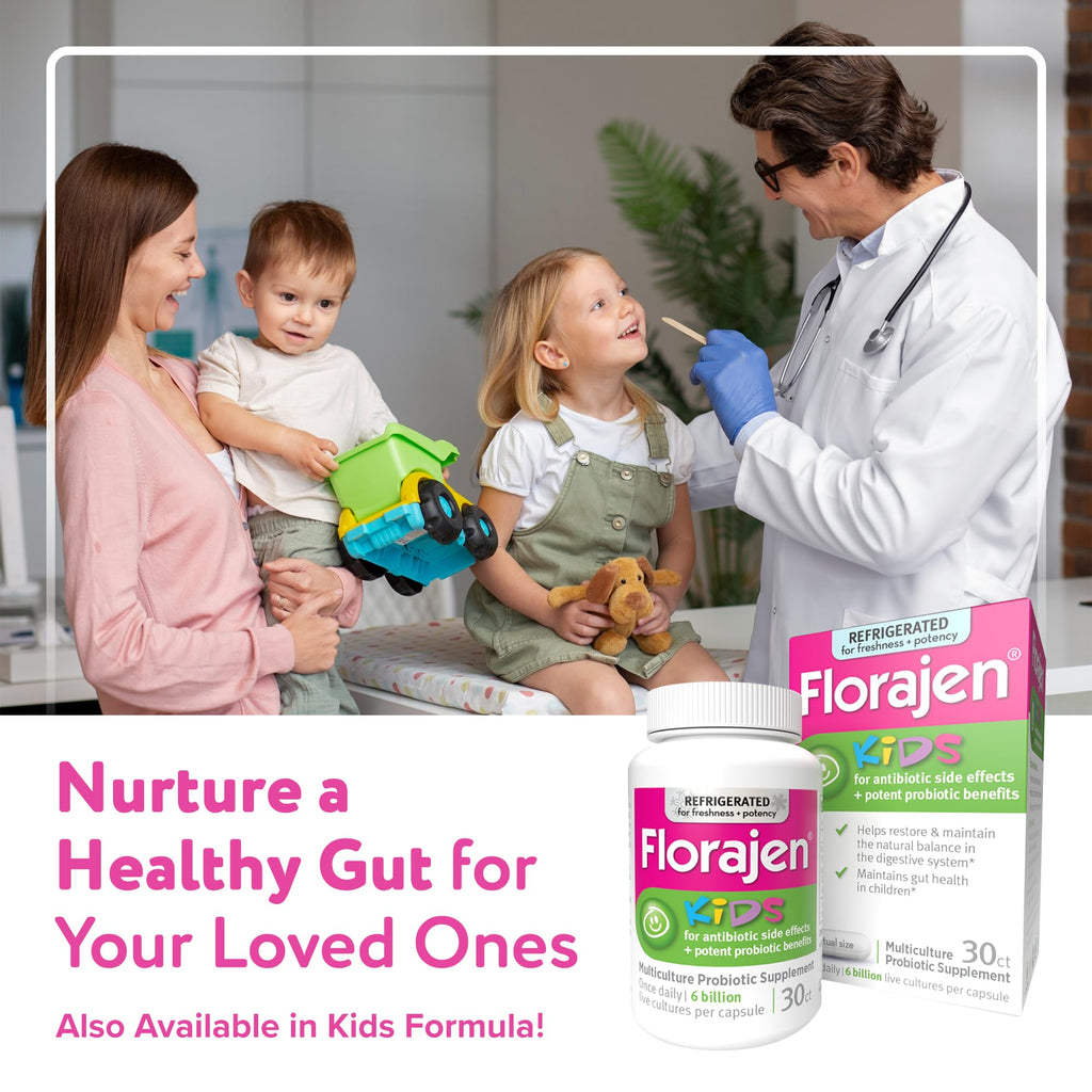 Florajen Digestion Probiotic, Advanced Relief, 60 Capsules | Gas, Bloating, & Constipation, Lactobacillus for Gut Health, Regularity, & Balanced Flora, Refrigerated Potency & Freshness