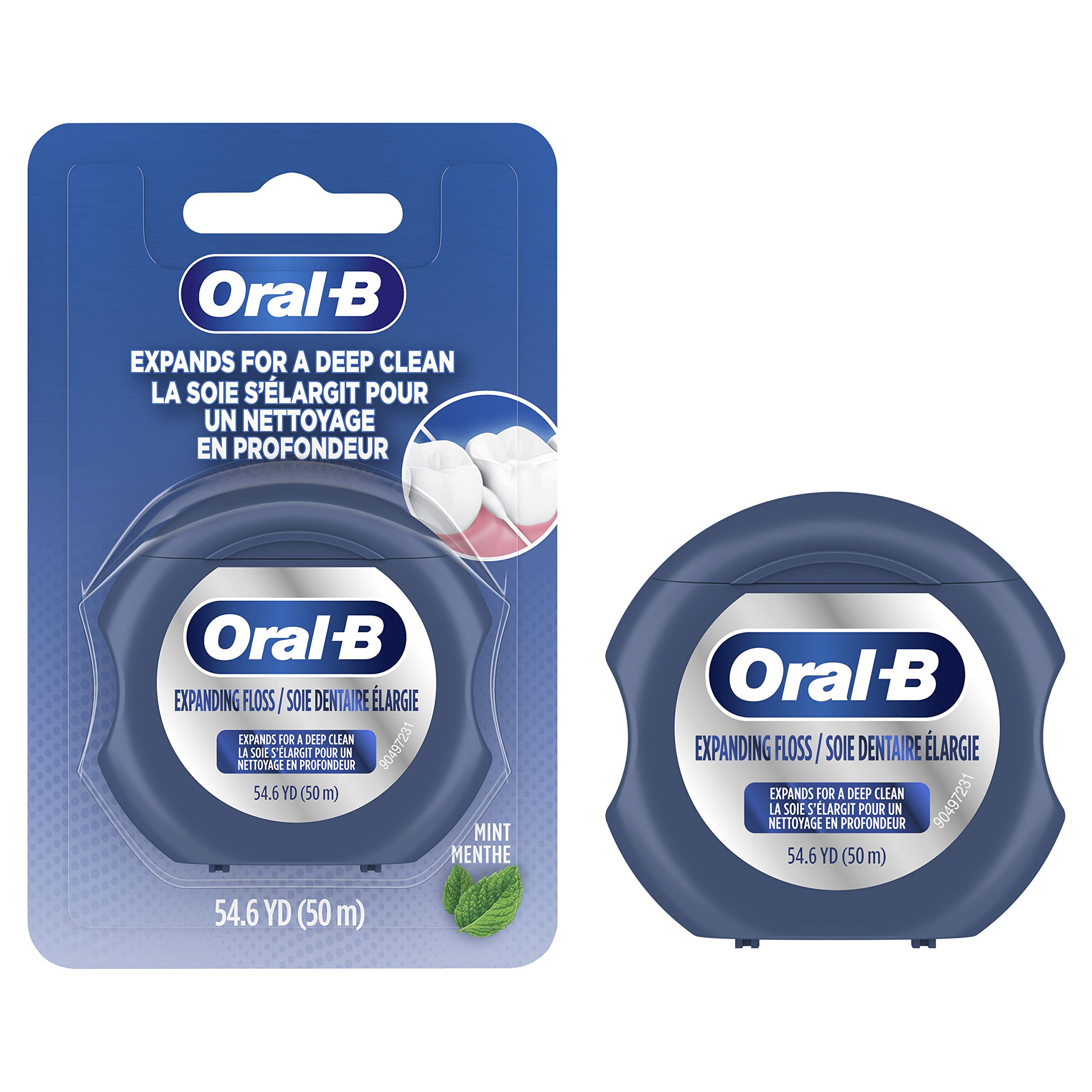 Buy now Oral-B Expandable Dental Floss, Mint, Expands for A Deep Clean, 6 Pack (50M) at indiglob india