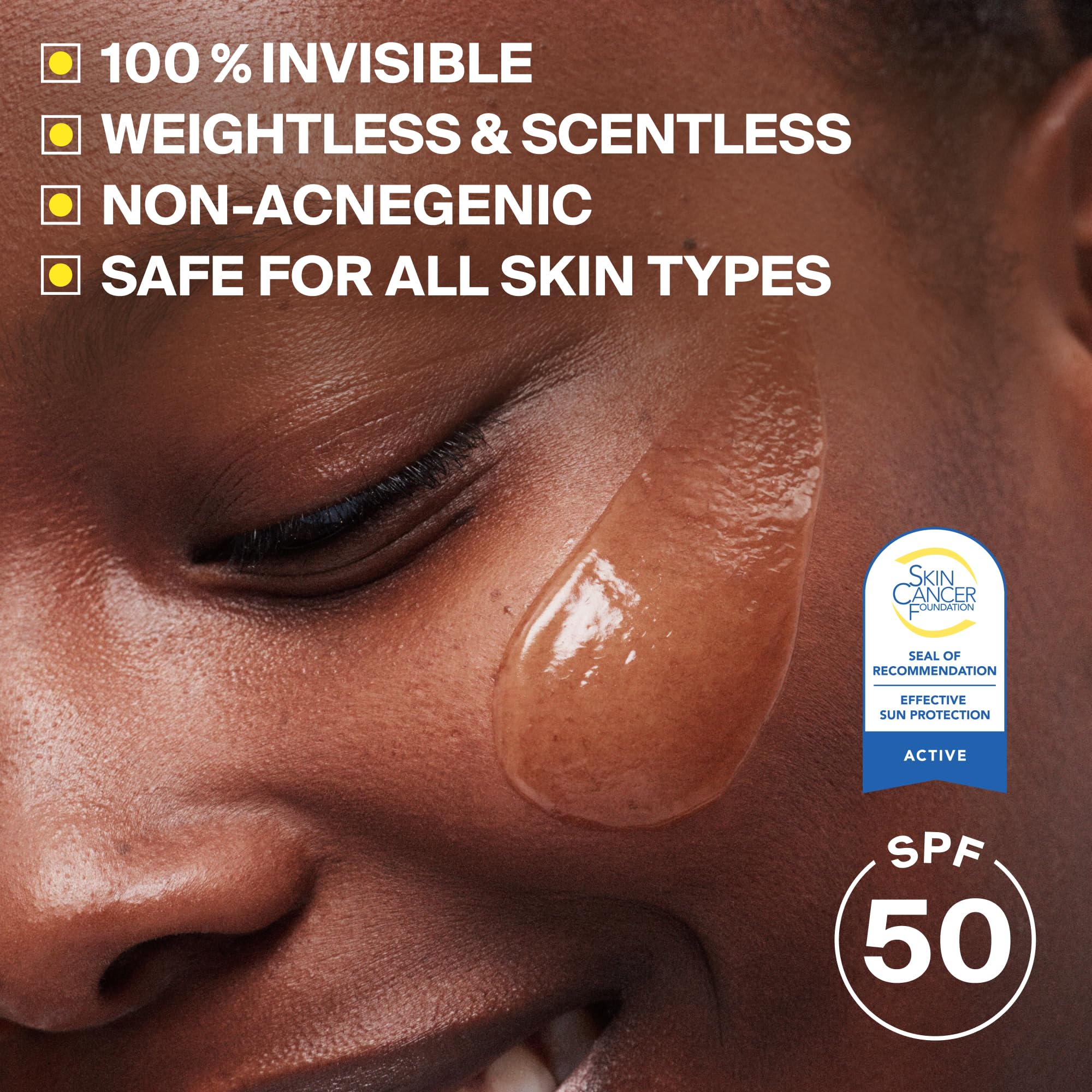 Supergoop! Unseen Sunscreen - SPF 50 - Clear & Invisible Face Sunscreen + Broad Spectrum + Makeup-Gripping Primer - Weightless, Scentless, Oil Free