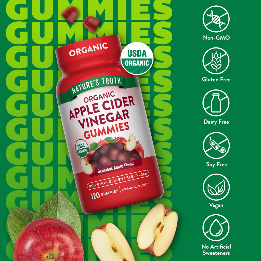Nature's Truth Organic Apple Cider Vinegar Gummies | 120 Count