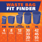 Hefty Ultra Strong 30 Gal Large Trash Bags, Black, Fabuloso Lavender, 50ct