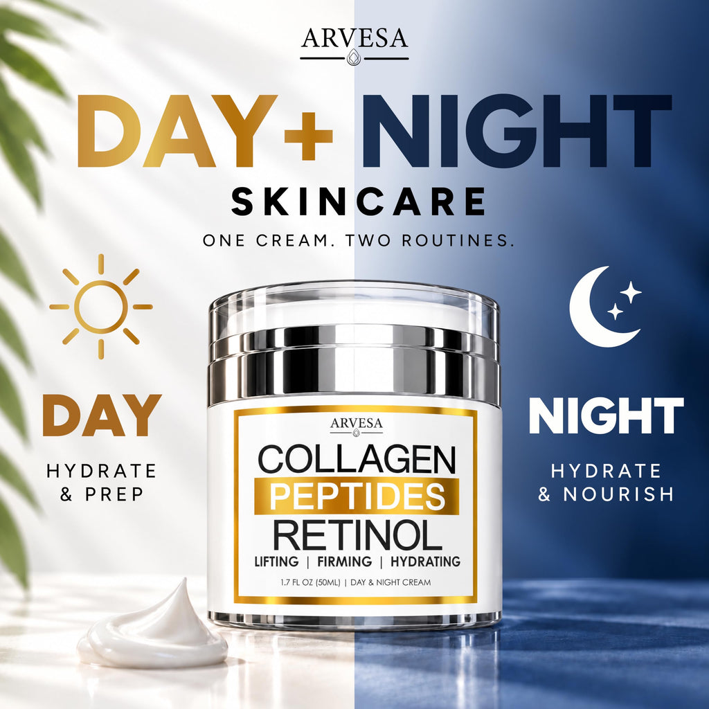 Retinol Cream for Face with Collagen Peptides - Anti-Aging Wrinkle Cream
