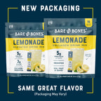 Bare Bones Lemonade Collagen Protein Powder Drink Mix, 16 Stick Packets | 5g Collagen Protein | Prebiotic Collagen Drink Mix for Water | Naturally Sweetened, Light & Flavorful | Gluten & Dairy Free
