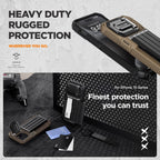 Buy now VRS DESIGN Damda Glide Ultimate for iPhone 15 Pro Max (2023), Premium Sturdy Fully Covered Camera Lens Protection Wallet Case with Multi-Functional Strap (Matte Black) at indiglob india