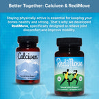 Calciven Natural Bone Support Supplement, Vegetarian, Gluten-Free | Complete Mineral Matrix with Calcium, Magnesium, and Absorption Factors to Promote Bone Density and Strength, 30-Day Supply