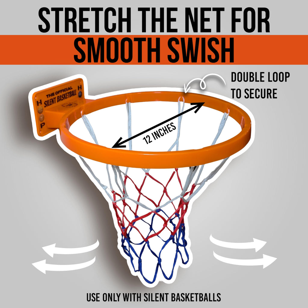 WAWAWEWA The Official Silent Basketball Hoop Wall-Mounted Indoor Rim 12"