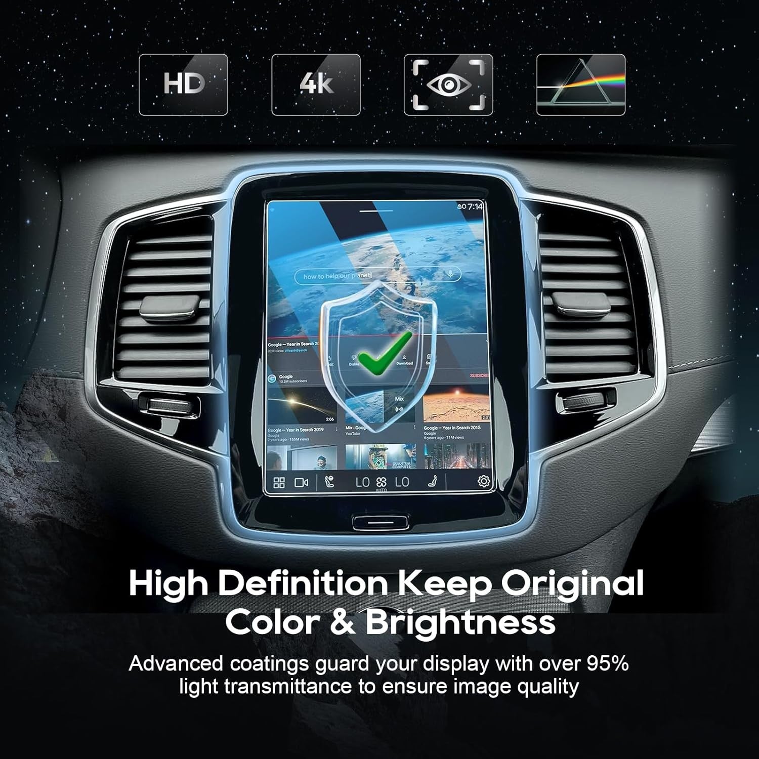 Buy now LFOTPP 2016-2018 Volvo V90 XC90 S90 Sensus 8.7 Inch Car Navigation Screen Protector,9H Tempered Glass Infotainment Screen Center Touch Screen Protector Anti Scratch High Clarity at indiglob india