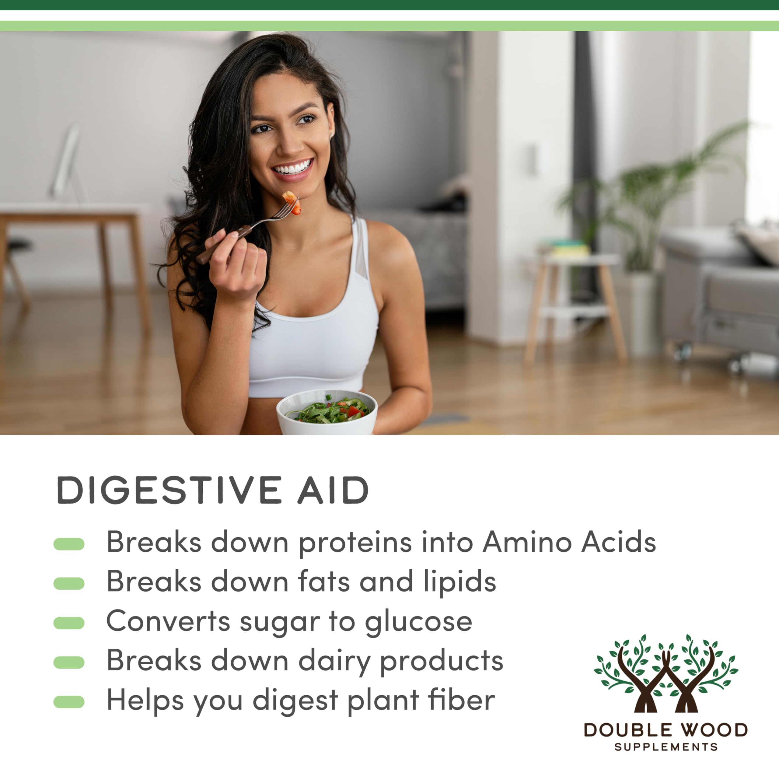 Digestive Enzymes 800mg, All 10 Essential Enzymes, Bloating + Meal Comfort | Digestive Enzyme Supplement for Bloating + Gas Relief, Amylase, Lipase, Lactase + Bromelain + 6 More, Take With Meals