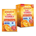 Emergen-C 1000mg Vitamin C Immune Support Powder, Super Orange, 10 ct | B Vitamins for Energy, Zinc and Manganese, Electrolytes, Natural Flavor, Caffeine Free, Portable