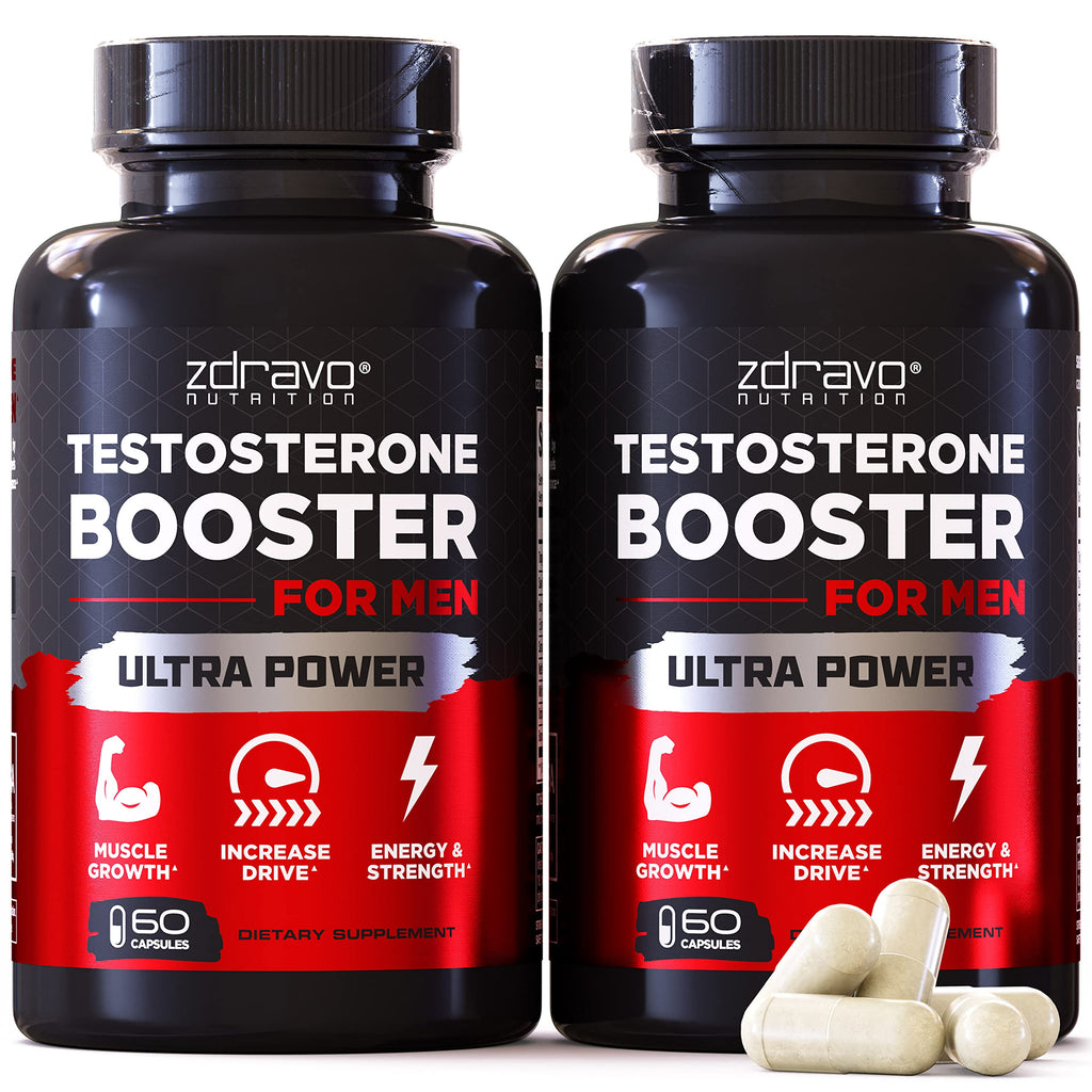 Testosterone Booster for Men - Supports Strength, Stamina, Muscle Growth
