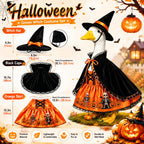 Halloween Porch Goose Outfits 3 Pcs Geese Outfit Outdoor Garden Statue