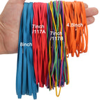 Rubber Bands Assorted Sizes Large 0.5lb Size117A #117B, 8in, 4-4/5" x 1/8"