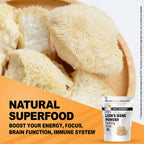 It's Just! - Lion's Mane Mushroom Powder, Natural Raw Superfood, Brain Support, Immune Health, Boost Energy, Non-GMO, 8oz